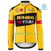 Cykeltøj Langærmet Vinter + Bib Cykelbukser 2020 Team Jumbo-Visma N001